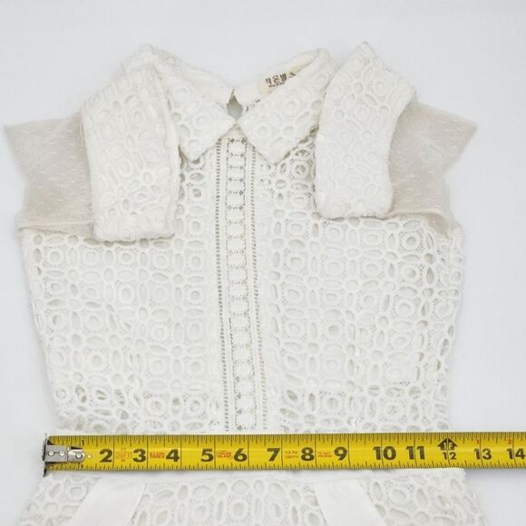 Little Star Korean Dress Womens Size XS White Lace Mesh Coquette Feminine Demure - Picture 14 of 16